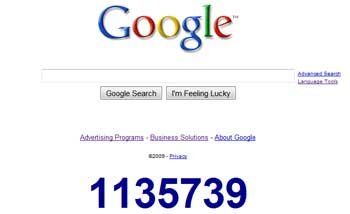 عداد رأس السنة الخفي في صفحة جوجل